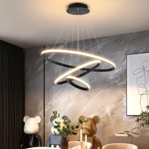 Modern Luxury Italian Style Three Rings Chandelier