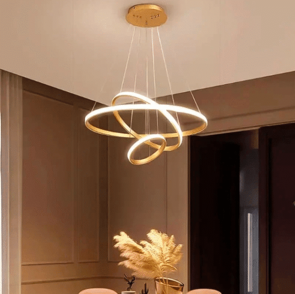 Modern Luxury Italian Style Three Rings Chandelier