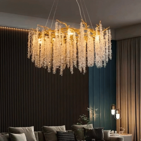 Elegant Gold Luxury Crystal Chandelier (800mm) - Image 4
