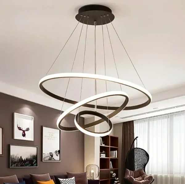 Modern Luxury Italian Style Three Rings Chandelier - Image 3