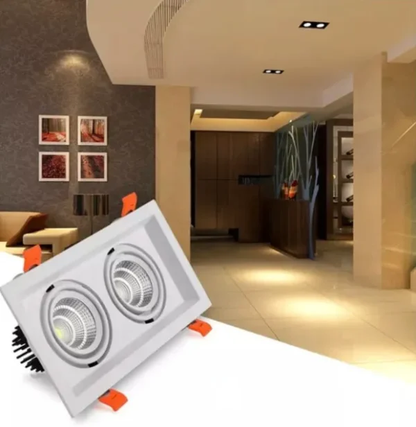 Square Recessed COB Down Light( 2x8watt ) - Image 2