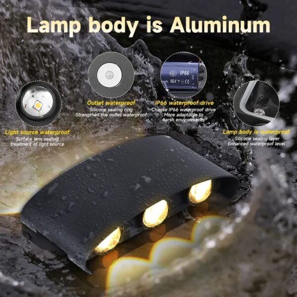 3+3 Outdoor Wall Light - Image 3