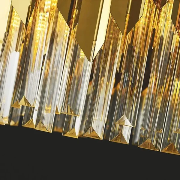 Designer Luxury Gold Crystal Chandelier - Image 4