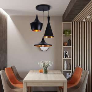 round base 3 in 1 hanging light