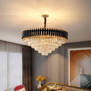 https://hkblighting.com/product/black and gold crystal 600mm chandelier/
