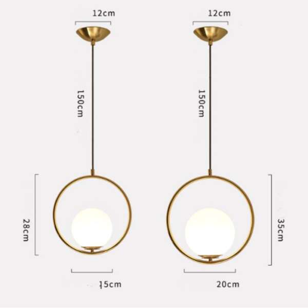 modern hanging round globe light