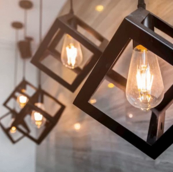 square hanging light