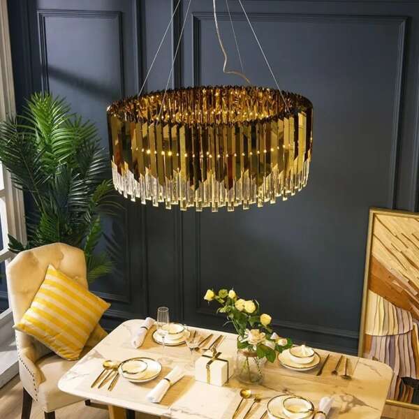 designer luxury gold crystal chandelier