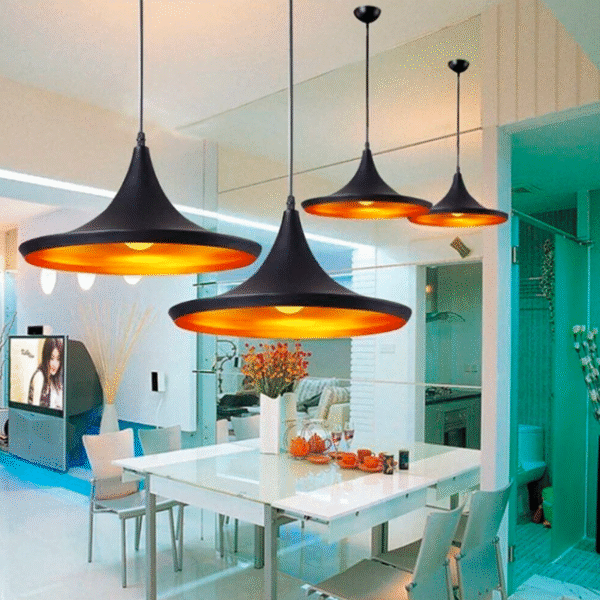 triangle shape hanging light
