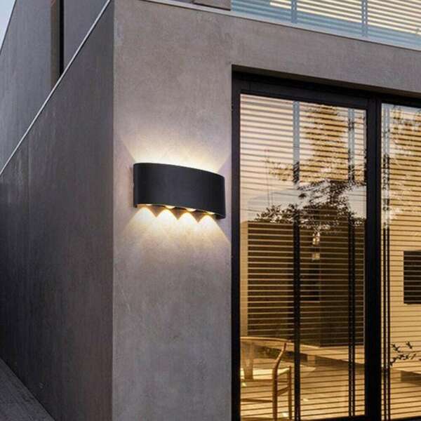 4 x 4 up down led outdoor wall light
