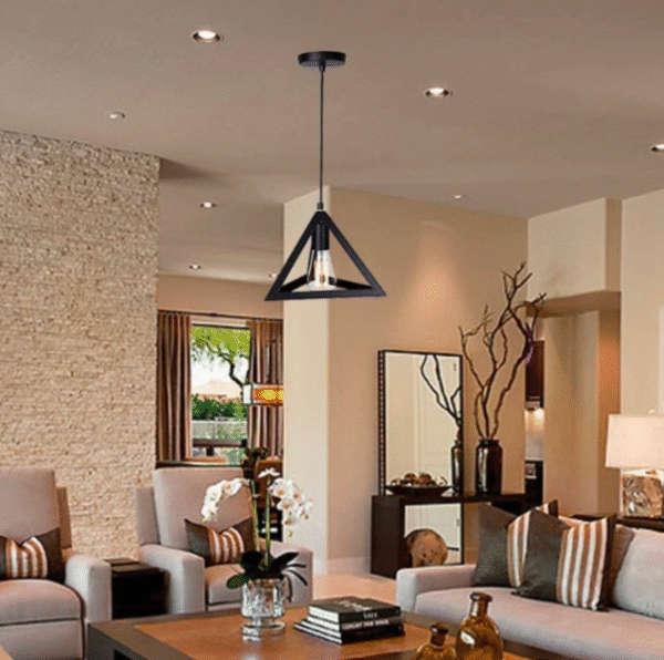 triangle shape hanging light