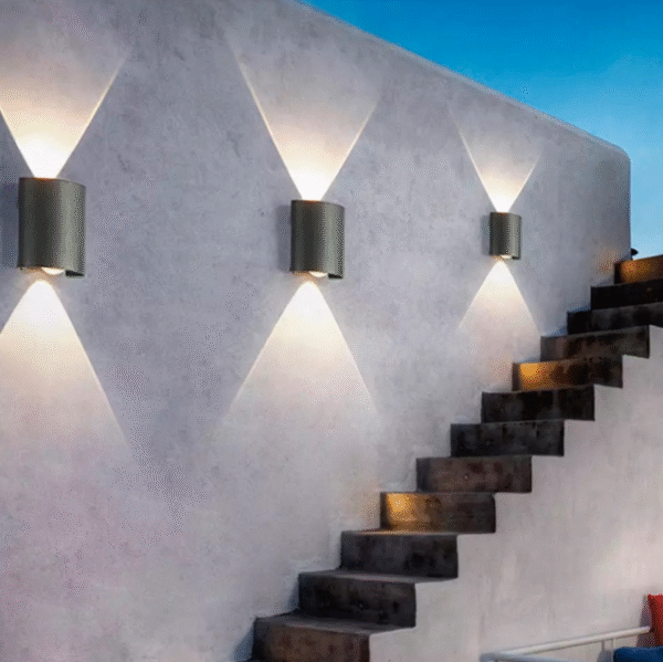 4 x 4 up down led outdoor wall light
