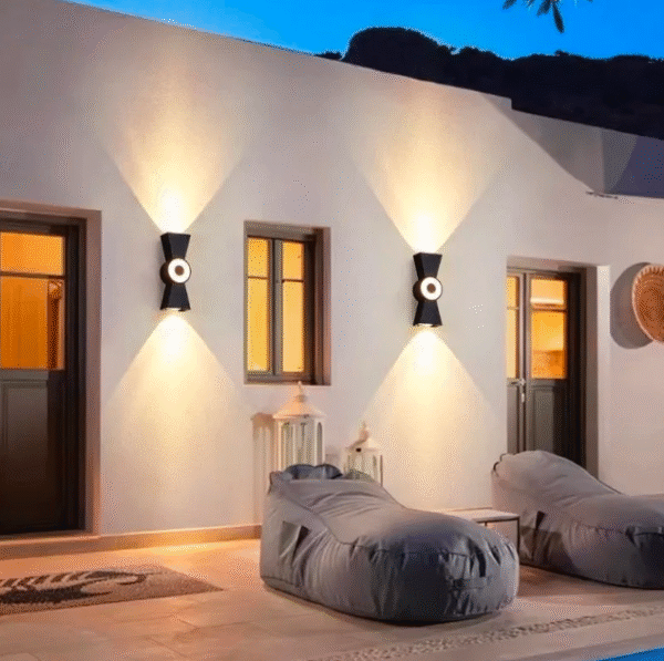 led up and down butterfly wall light.