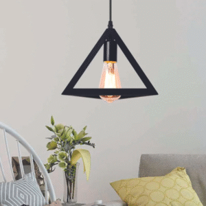 triangle shape hanging light