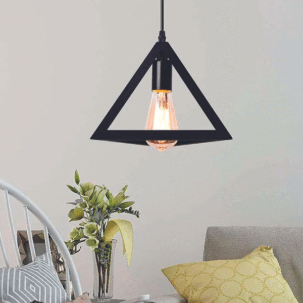 triangle shape hanging light