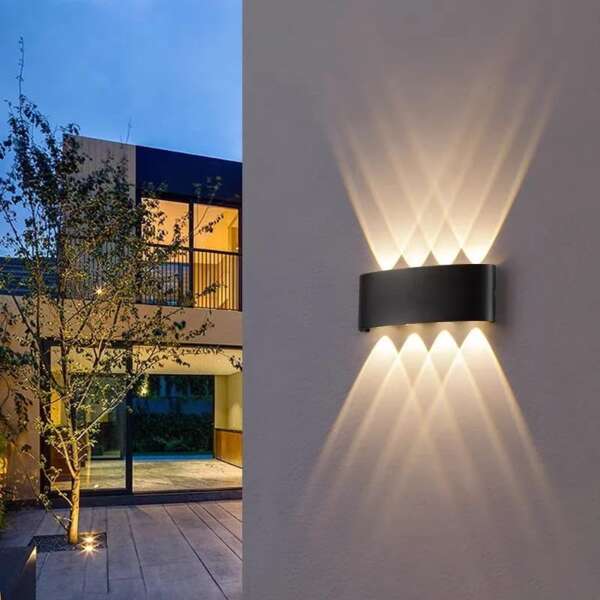 4 x 4 up down led outdoor wall light