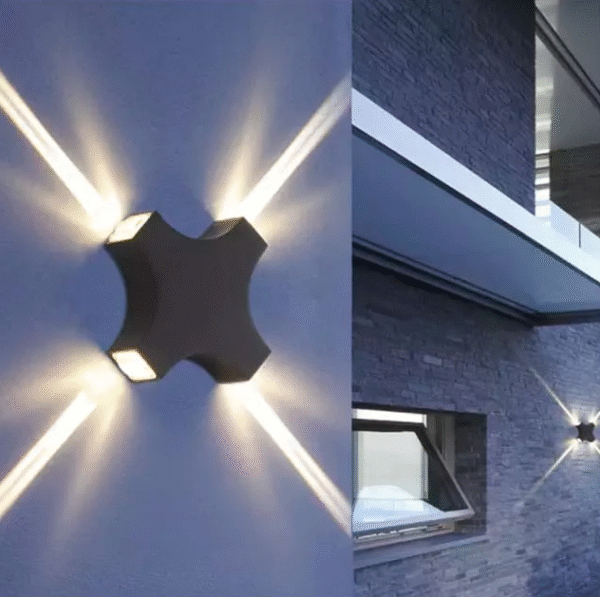 4 x 4 up down led outdoor wall light