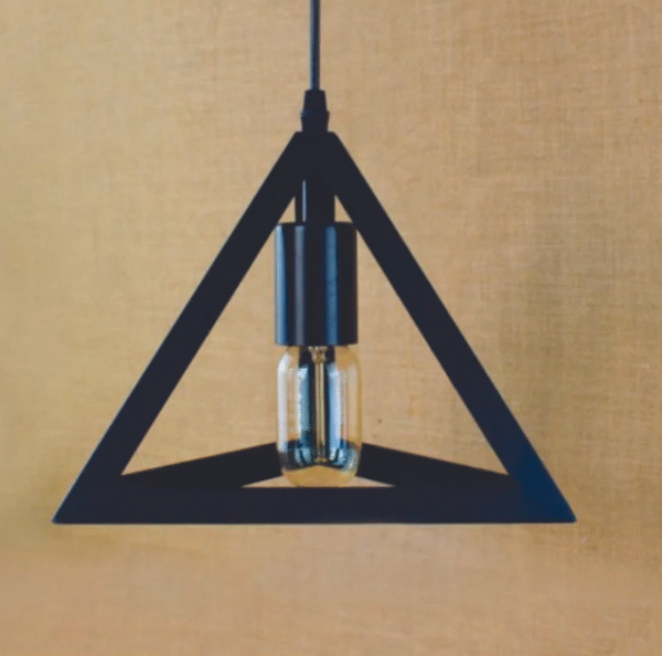 triangle shape hanging light